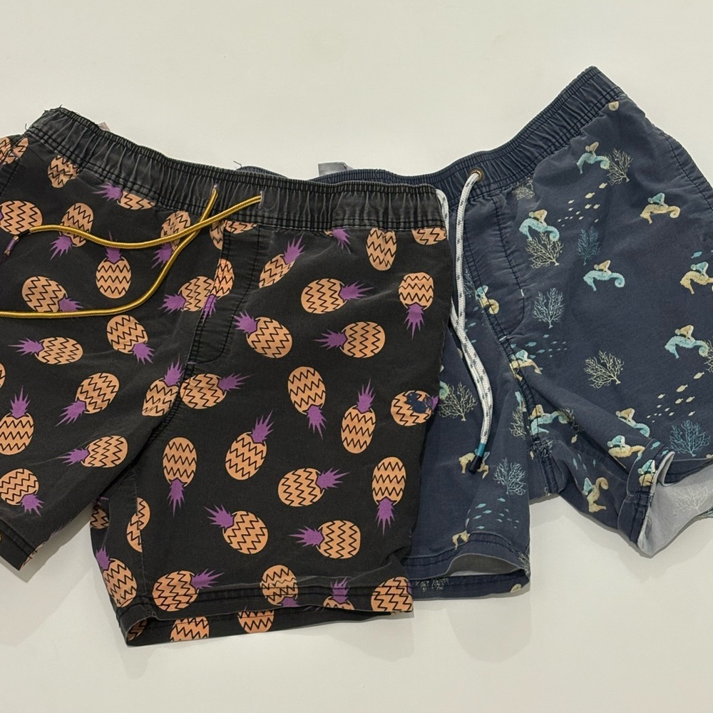 Bundle Party Pants Pineapple and Mermaid Print Men Swim Hybrids
